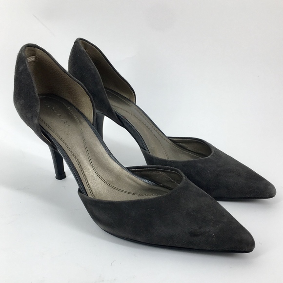 TAHARI Suede Leather Coco D'orsay Pump Size 7.5 - Picture 2 of 7